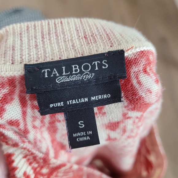 Talbots Pure Merino Wool Paisley Cardigan - Picture 5 of 6